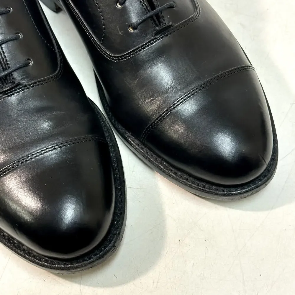 FULLY RESOLED Grant Stone x J. Crew Black Cap Toe Oxford Bench Made EUC 7 D